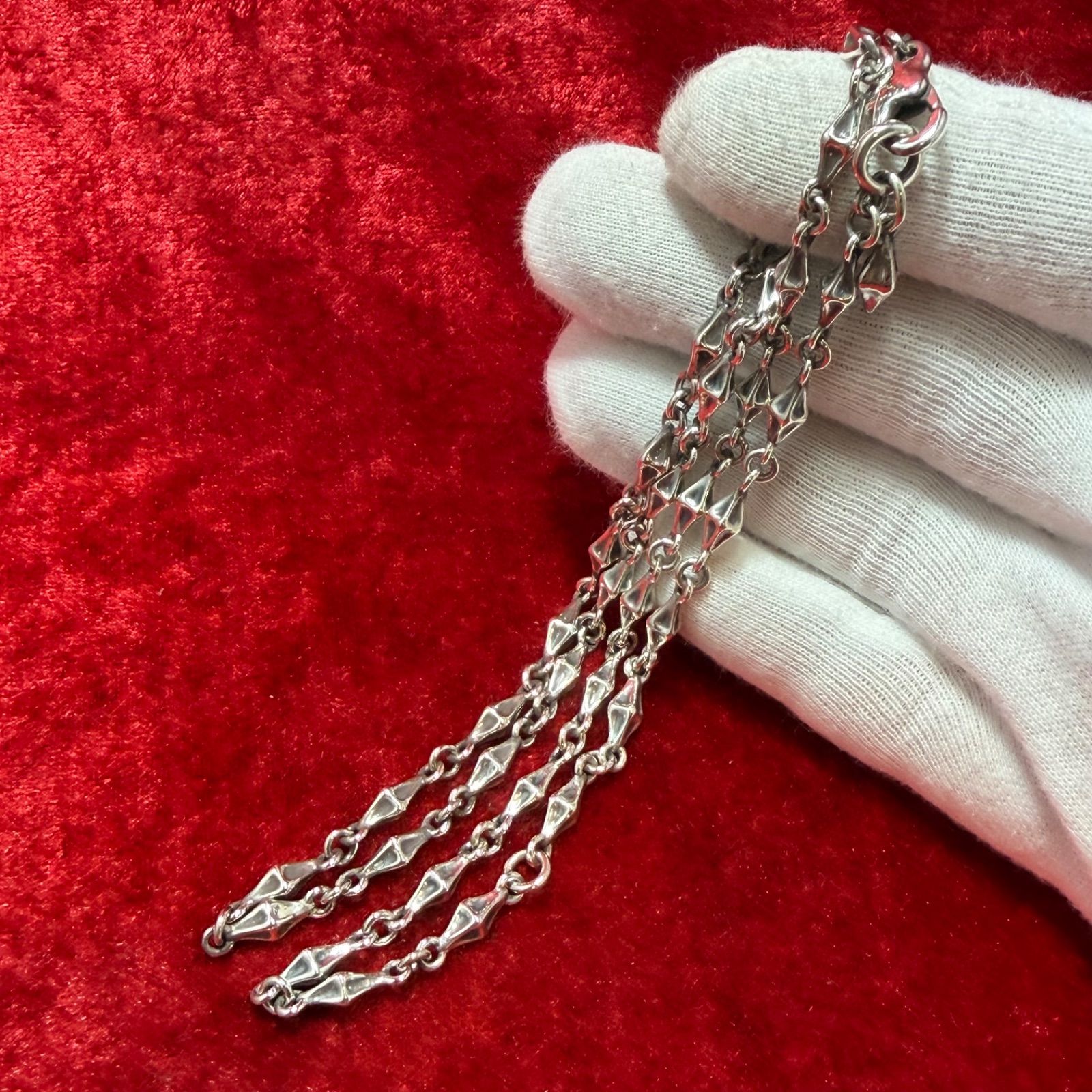 美品 ネックレス タイニーボーン 60cmx28.5g ブラッディマリー/Bloody