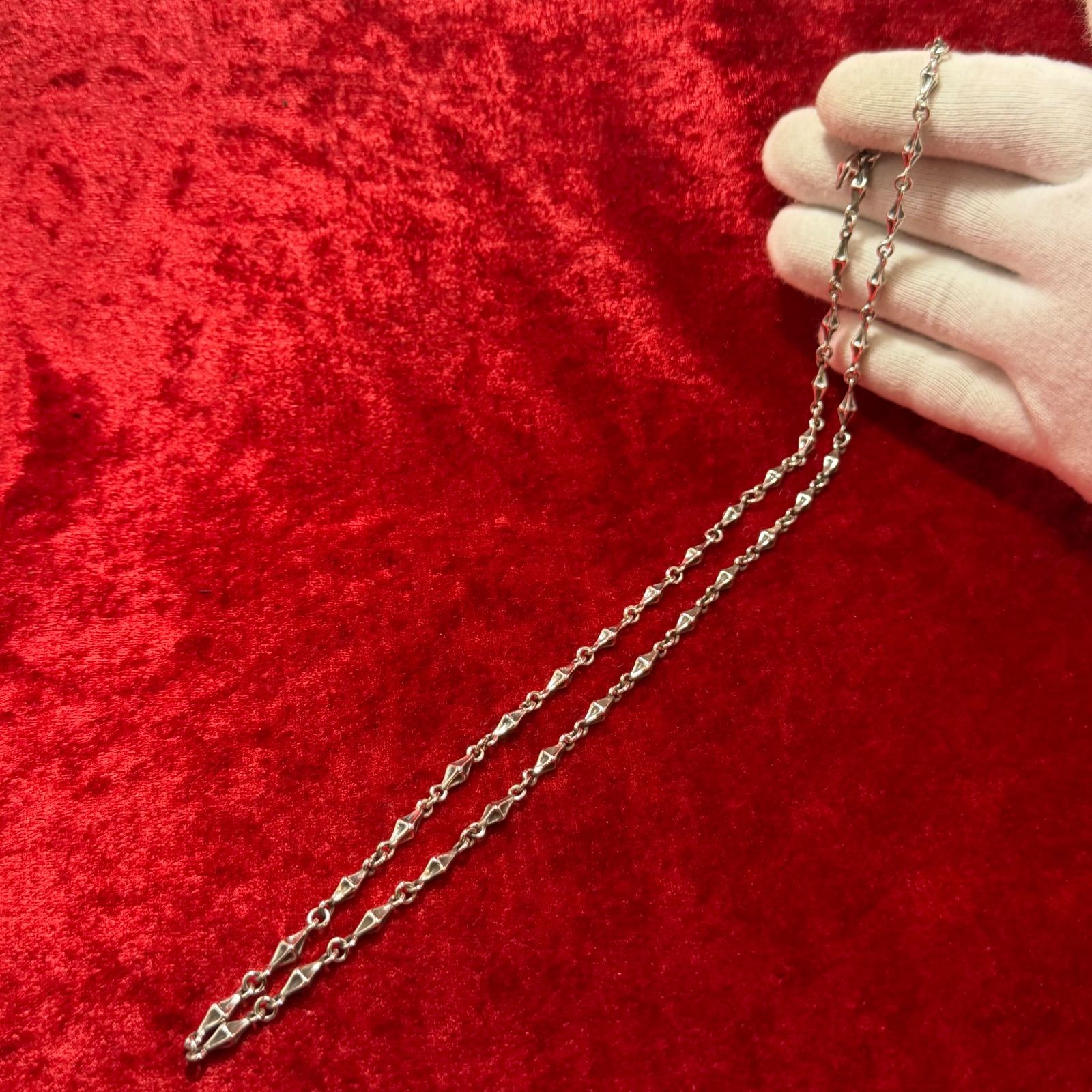 美品 ネックレス タイニーボーン 60cmx28.5g ブラッディマリー/Bloody