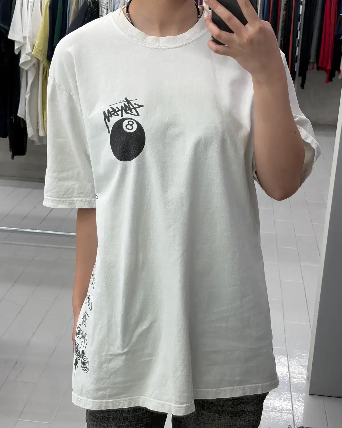 (M) STUSSY（ステューシー） テスト ストライク ピグメント ダイド Tシャツ 白