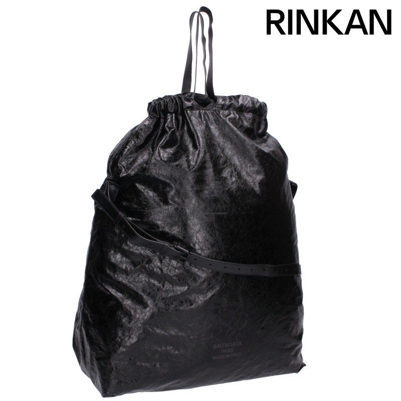 バレンシアガ 716897 TRASH BAG レザーショルダーバッグ メンズ
