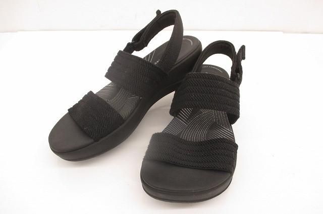 優良品 クラークス Clarks アーラストロール サンダル ブラック 黒 US 7 M レディース
