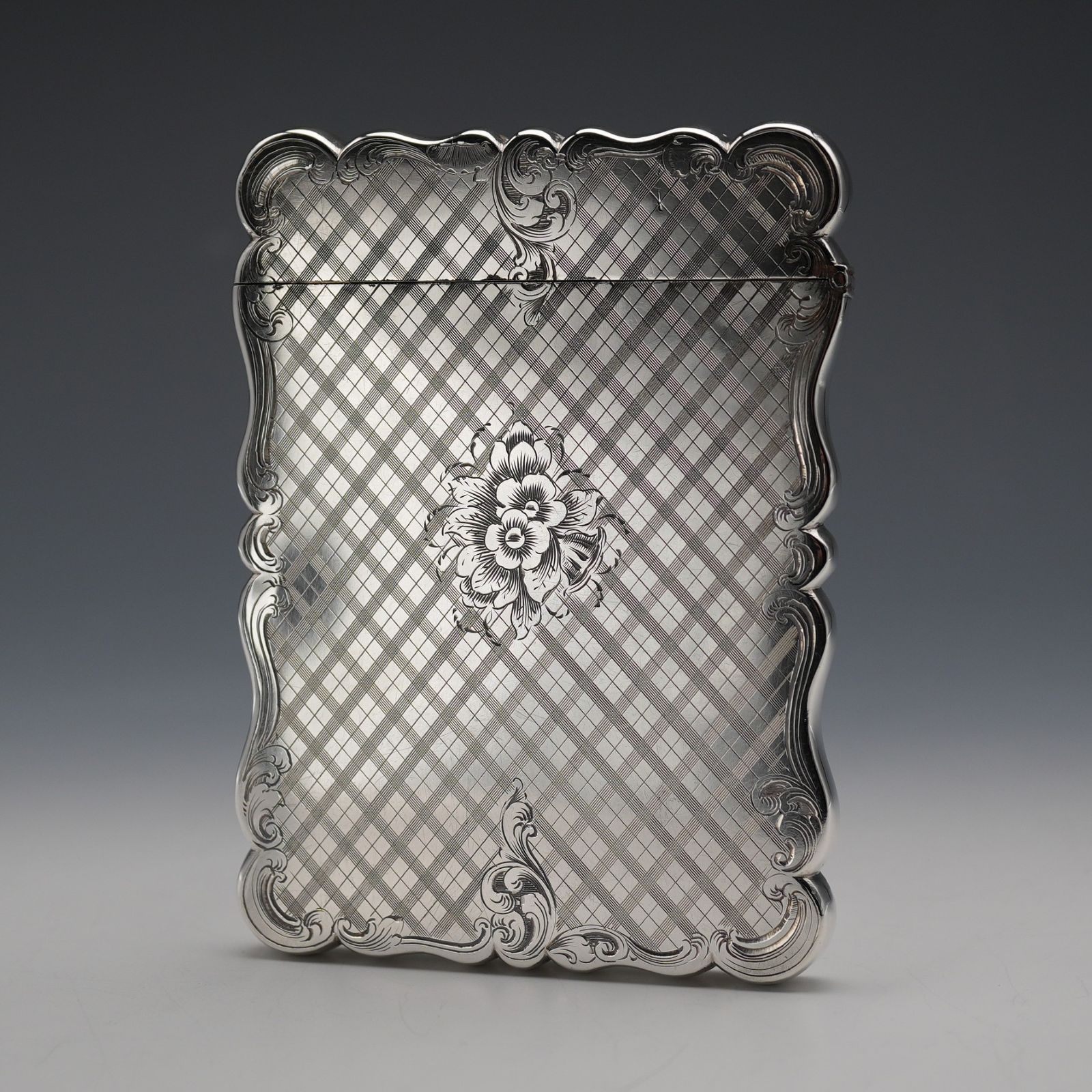 1846年 英国アンティーク 純銀製 カードケース 77g Edward Smith
