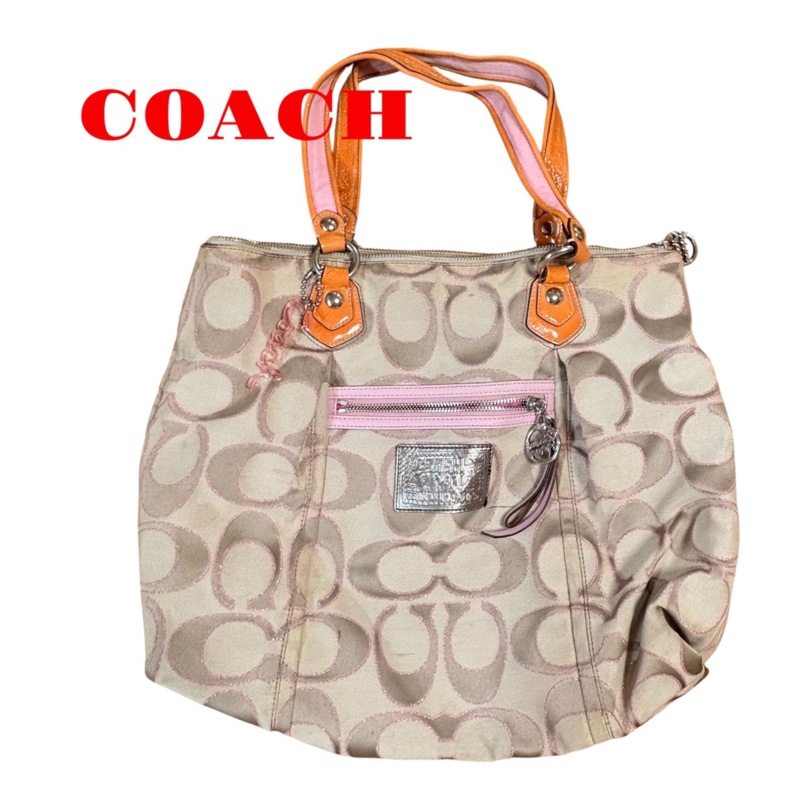 COACH コーチ poppy ポピー トートバッグ シグネチャー 16289 - メルカリ