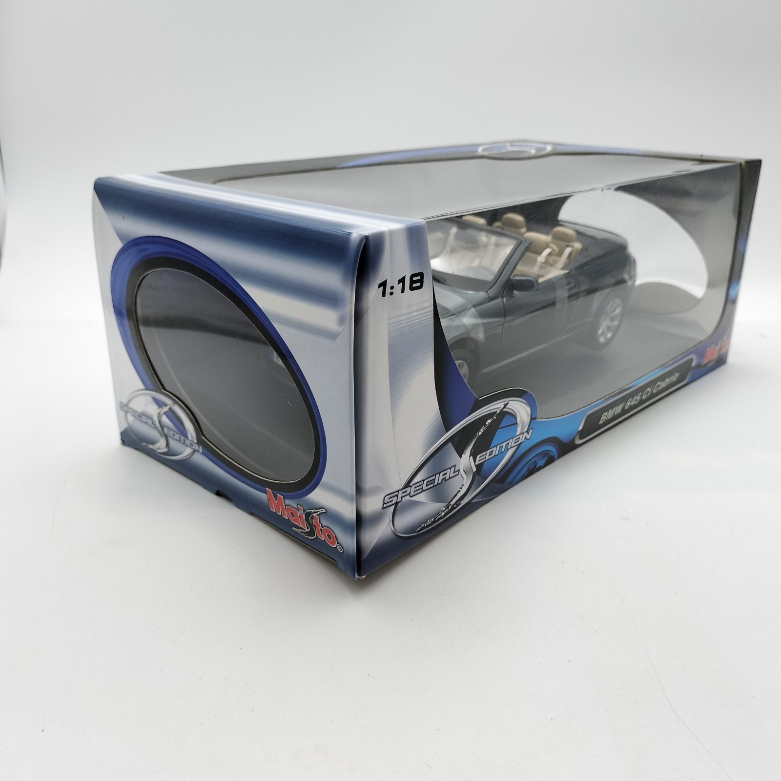 固定テープ付】1/18 BMW 645 Ci カブリオレ シルバー Maisto ダイ