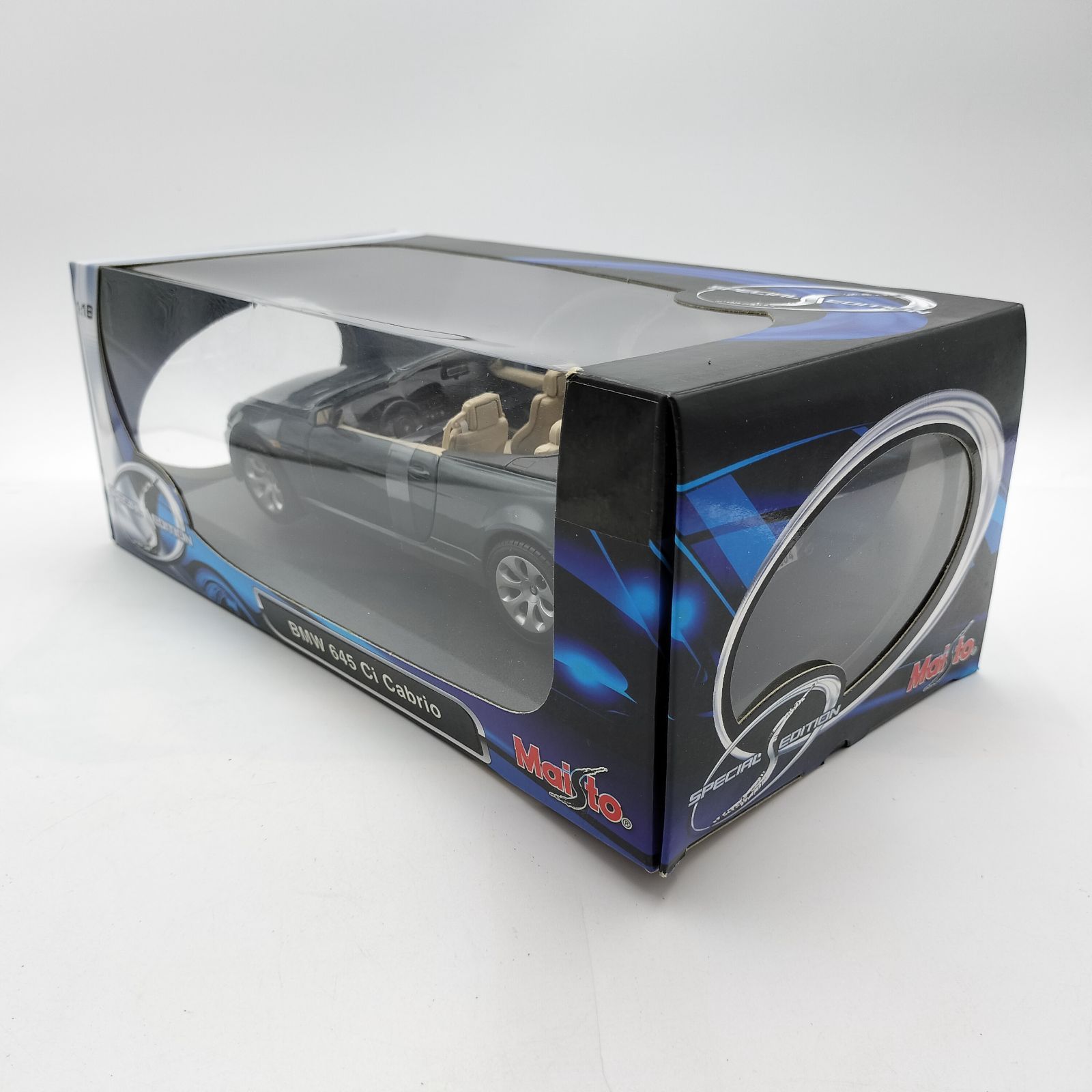 固定テープ付】1/18 BMW 645 Ci カブリオレ シルバー Maisto ダイ