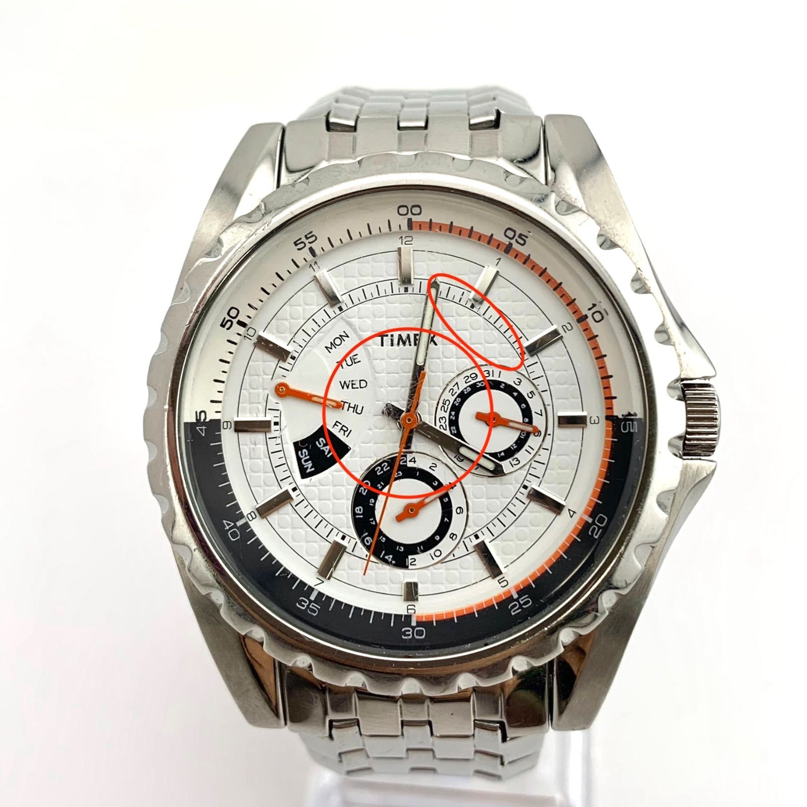 ジャンク】TIMEX V7 クォーツ 腕時計 マルチファンクション - メルカリ