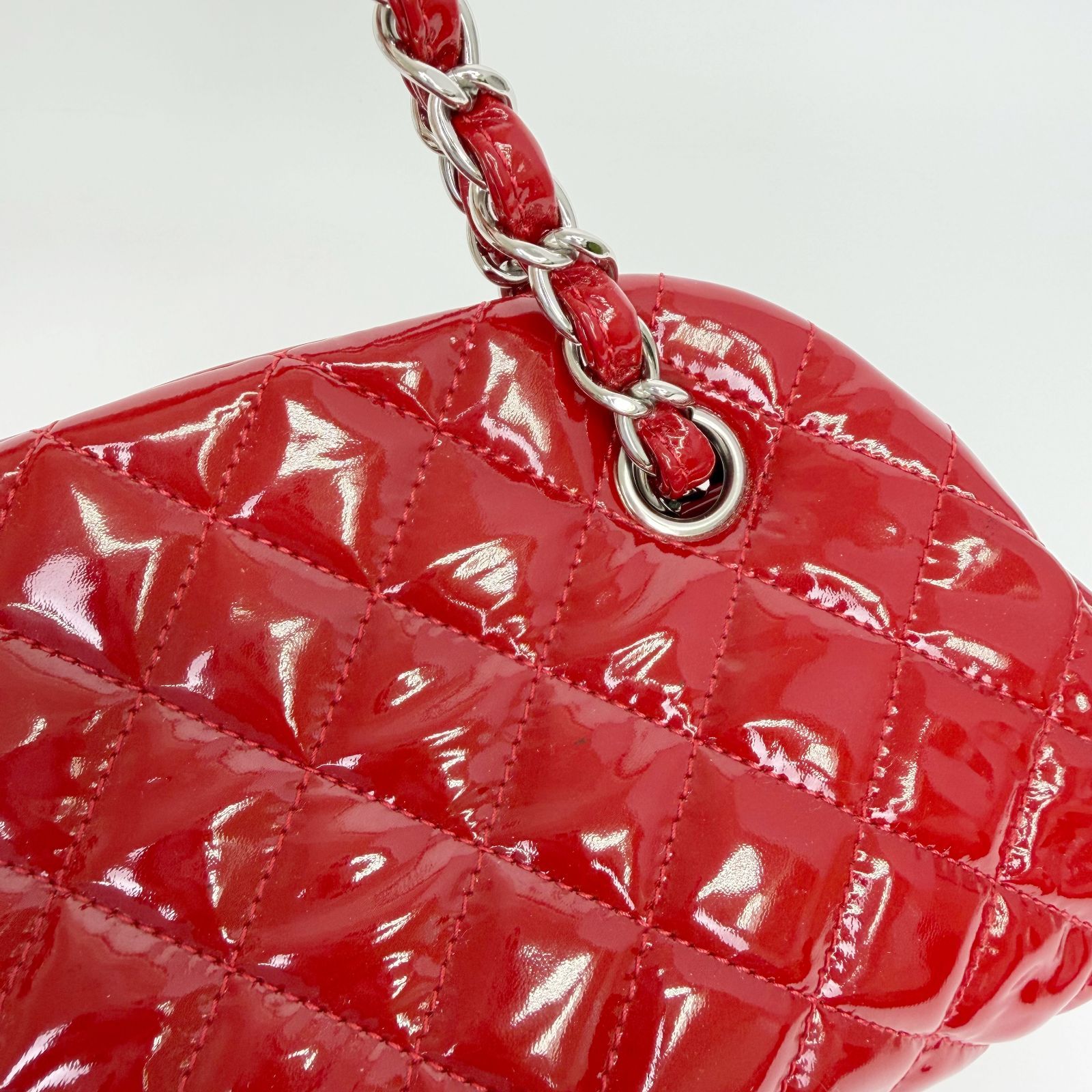 中古】CHANEL シャネル ココマーク マトラッセ パテント ミニボストン