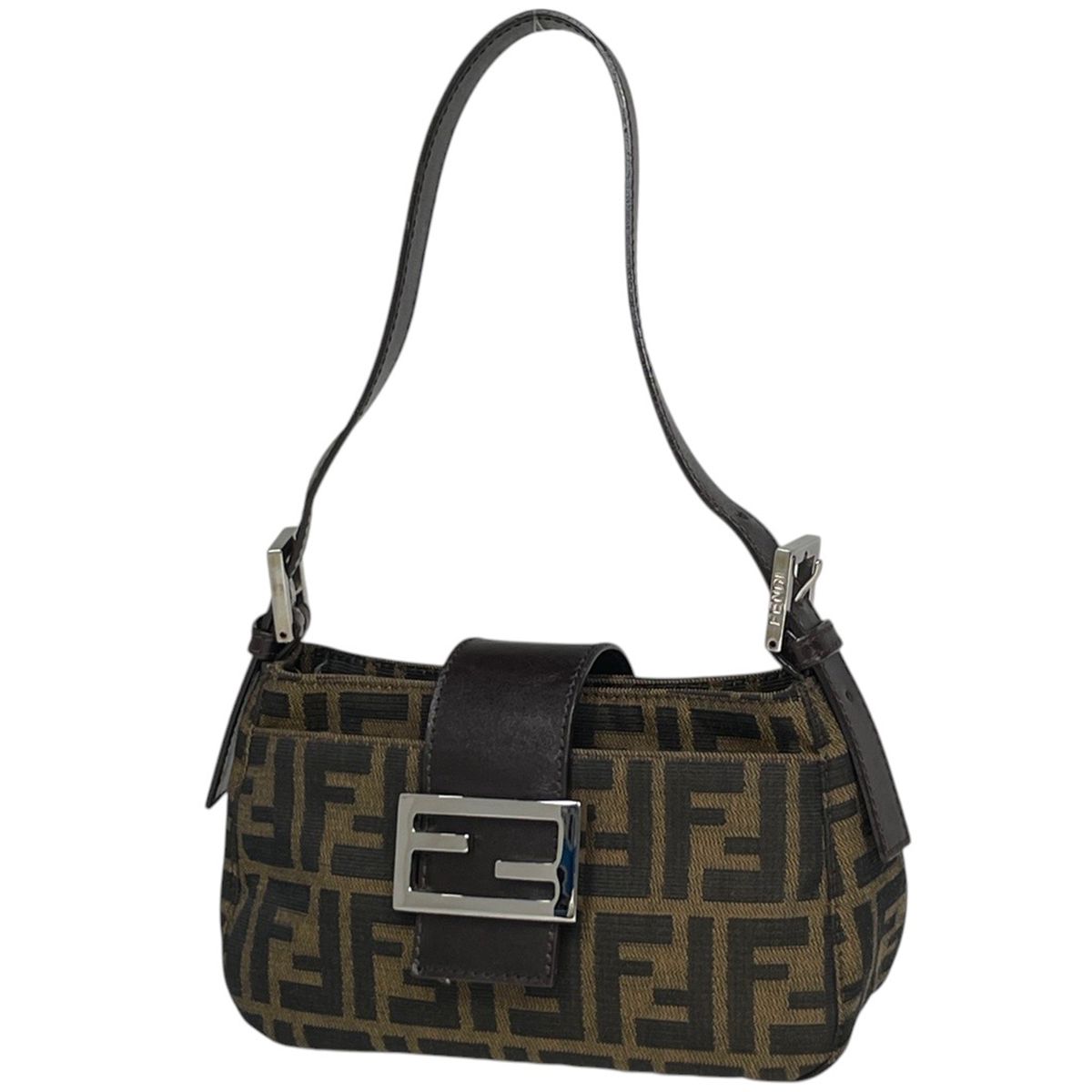 フェンディ FENDI ズッカ柄 ハンドバッグ キャンバス ブラウン 26723 レディース 【中古】