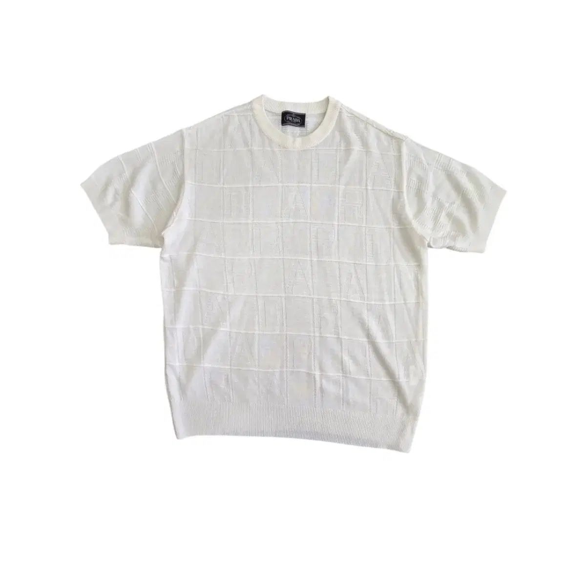 PRADA プラダ 格子 レタリング ニット