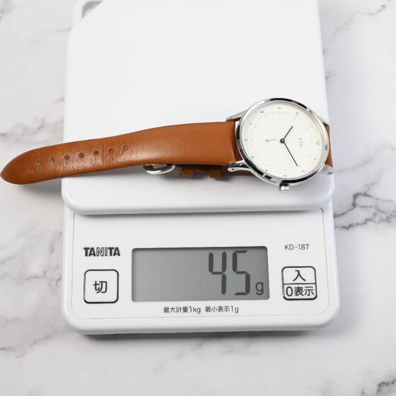 【美品】ete 腕時計 ブラウンレザー ete エテ レディース 大判 腕時計 クウォーツ レザー 革 ベルト