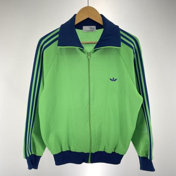 Old  トラックジャケット セットアップ　80s ADS-4F 中古】80s adidas トラックジャケット サイズM ADS-4F デサント製 緑
