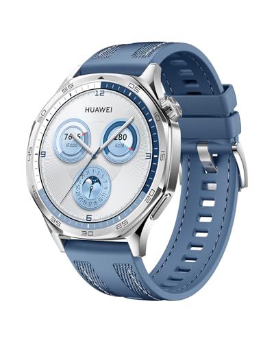 HUAWEI WATCH GT 5 46mm スマートウォッチ ゴルフナビ機能搭載 高精度GPS内蔵 高度なランニング体験 24時間健康管理 睡眠時呼吸乱れ検知 スポーツ用スマートウォッチ 最長14日間持続バッテリー iOS/Android対応 ブルーyu