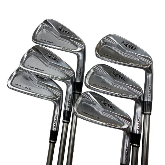 【中古】 本間ゴルフ TOUR WORLD TW727V FORGED 6S アイアンセット IR 純正特注シャフト (フレックスS) メンズ 男性用 右利き 右用 Cランク ゴルフクラブ