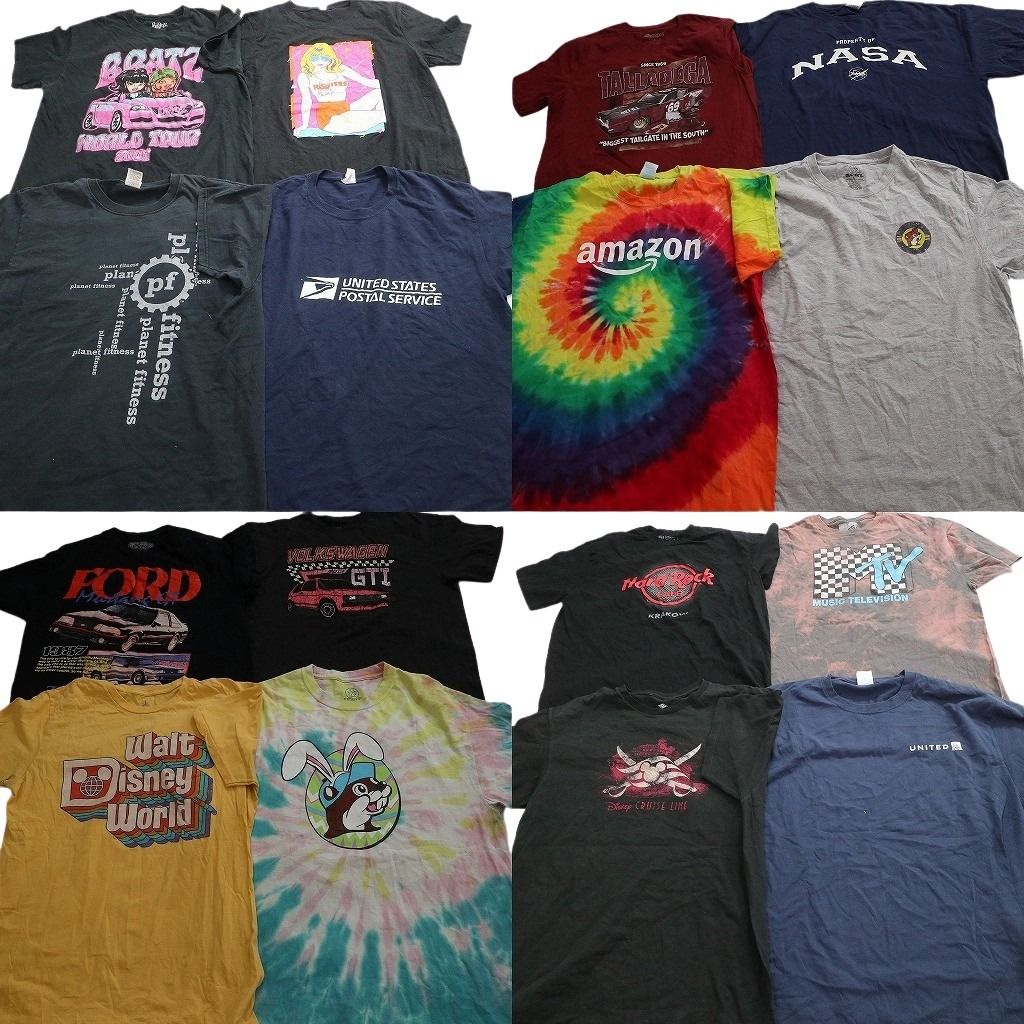 古着卸 まとめ売り 企業 Tシャツ 16枚セット ( メンズ Ｌ ) ハードロックカフェ ユナイテッド航空 バッキーズ 中古 古着 NF6705
