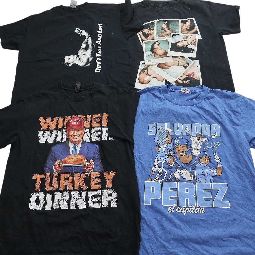 古着卸 まとめ売り 人物 Tシャツ 16枚セット ( メンズ S/M ) ベースボール ドナルド・トランプ アインシュタイン 中古 古着 NF6719 古着卸 まとめ売り 人物 Tシャツ 16枚セット ( メンズ S/M ) ベースボール ドナルド・トランプ アインシュタイン 中古 古着 NF6719
