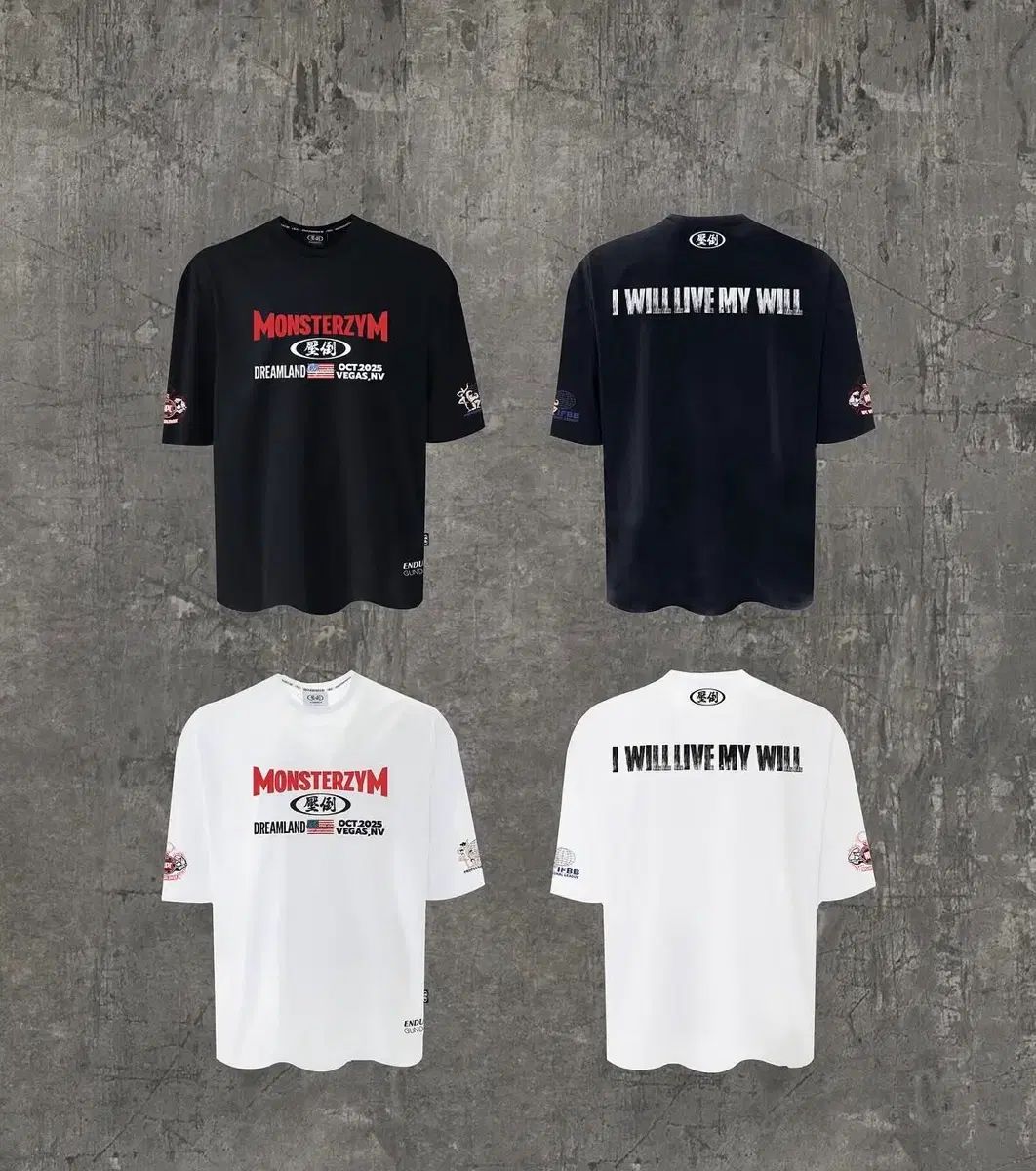 圧倒xMONSTER ジム 2025 限定モデル 半袖 ブラック XL