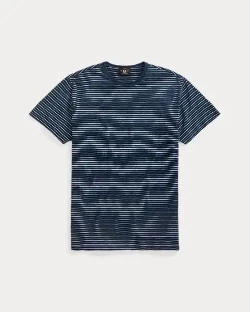 RRA ダブルアールエル Indigo ストライプ 半袖 Tシャツ M 51,028円