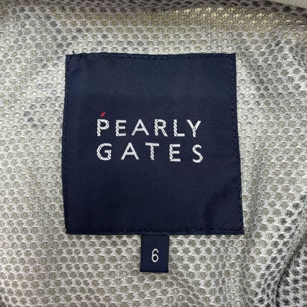 中古】PEARLY GATES スニードジャック サイズ6(XL相当) ホワイト 首元