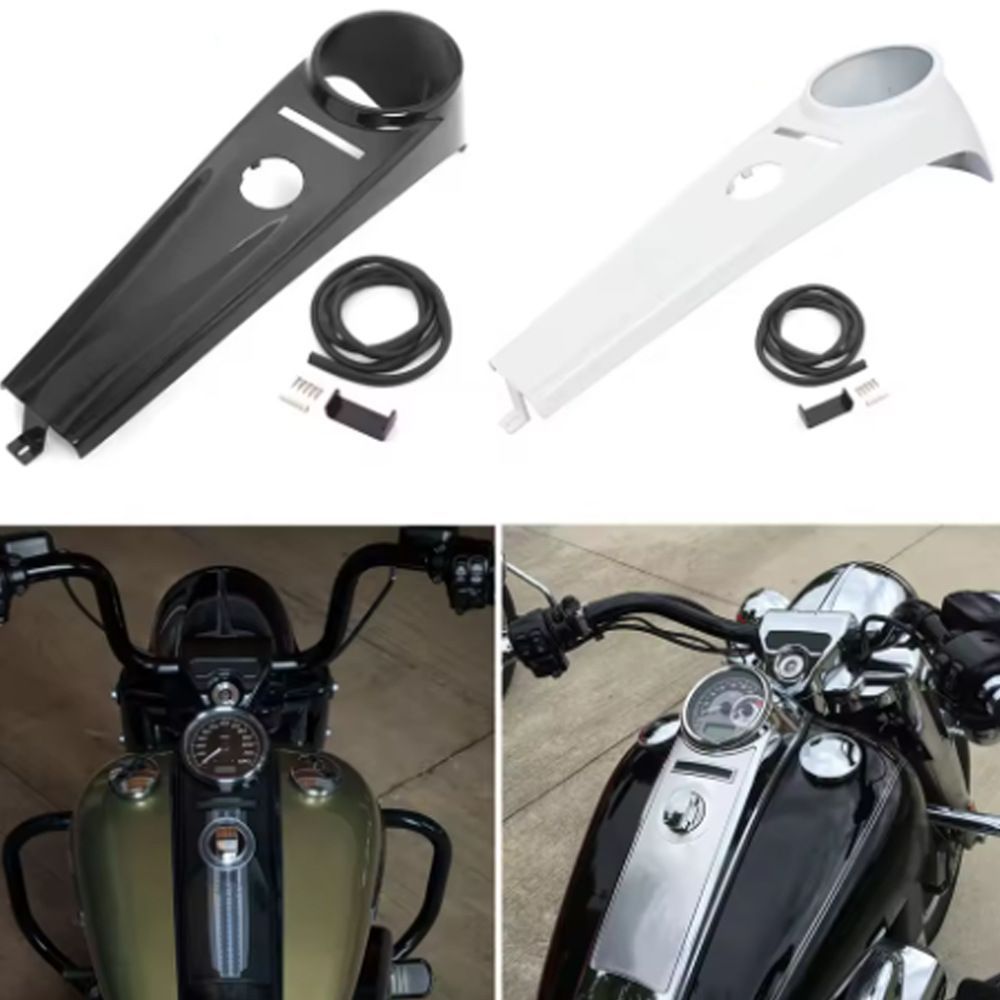 ハーレーダビッドソン Harley-Davidson ソフテイル Fat Boy Fat Bob Heritage Road King 2000年〜2017年 フューエルタンク上部カバー ブラック ホワイト 補修用 外装アクセント