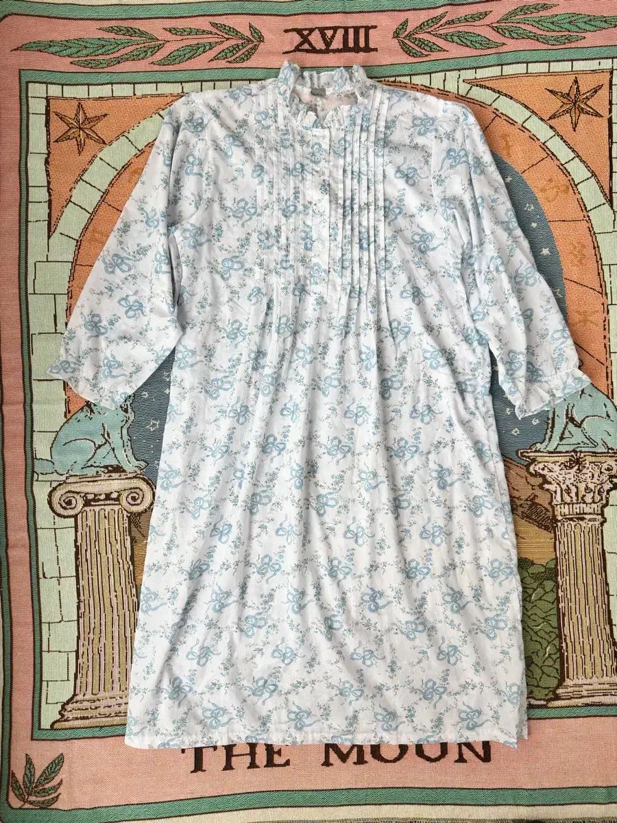 フランス ヴィンテージ フローラル リー ribbon NIGHTDRESS アンチック