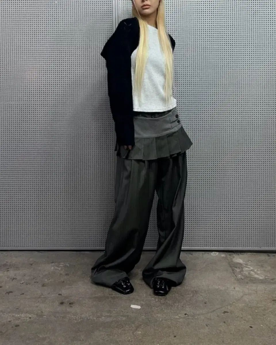 ラーティゼン スカンツ L14 PLEATS WRAP SET (GRAY)