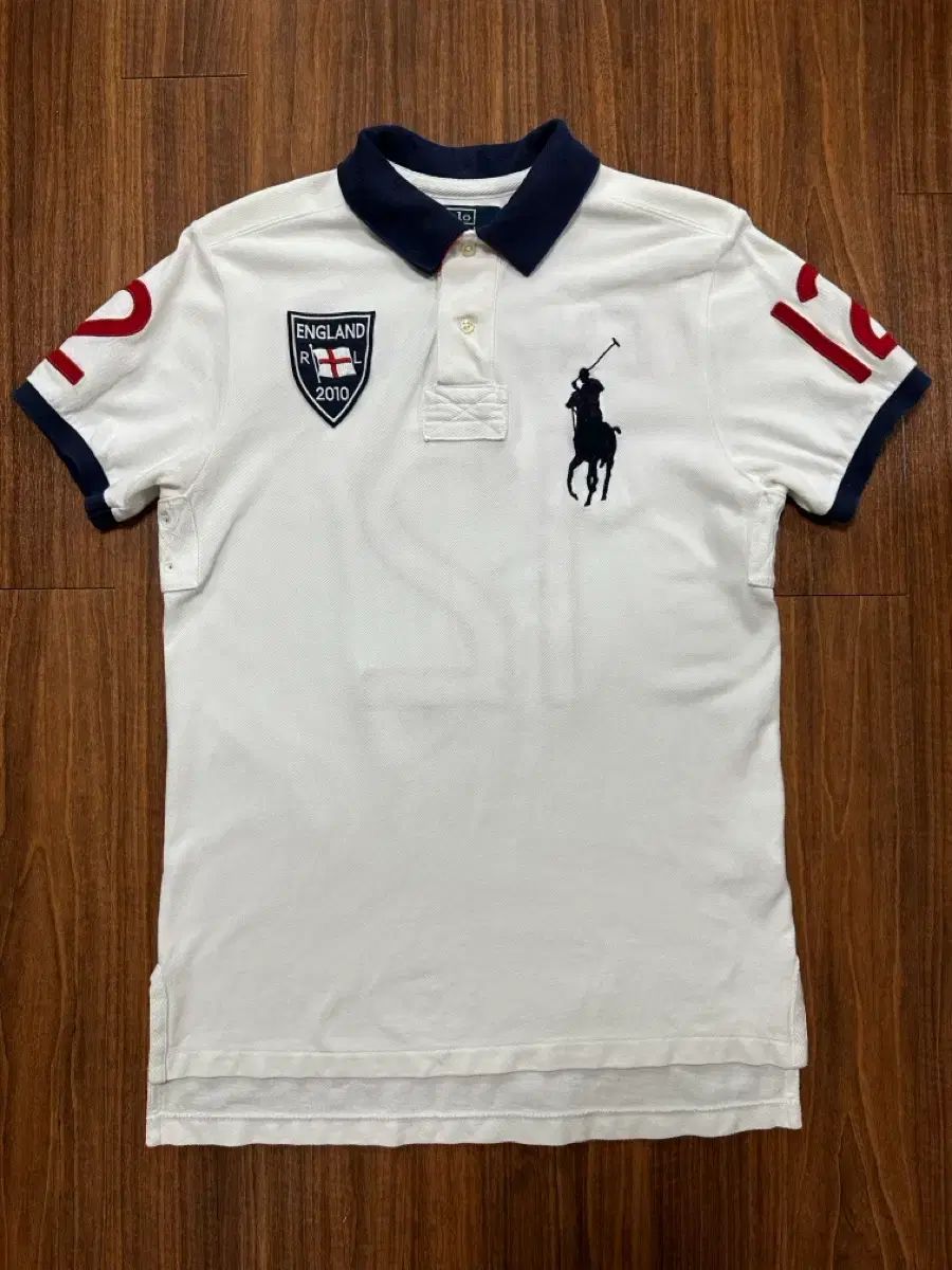 (M) ポロ ビッグポニー イングランド国旗 半袖 カラーTシャツ