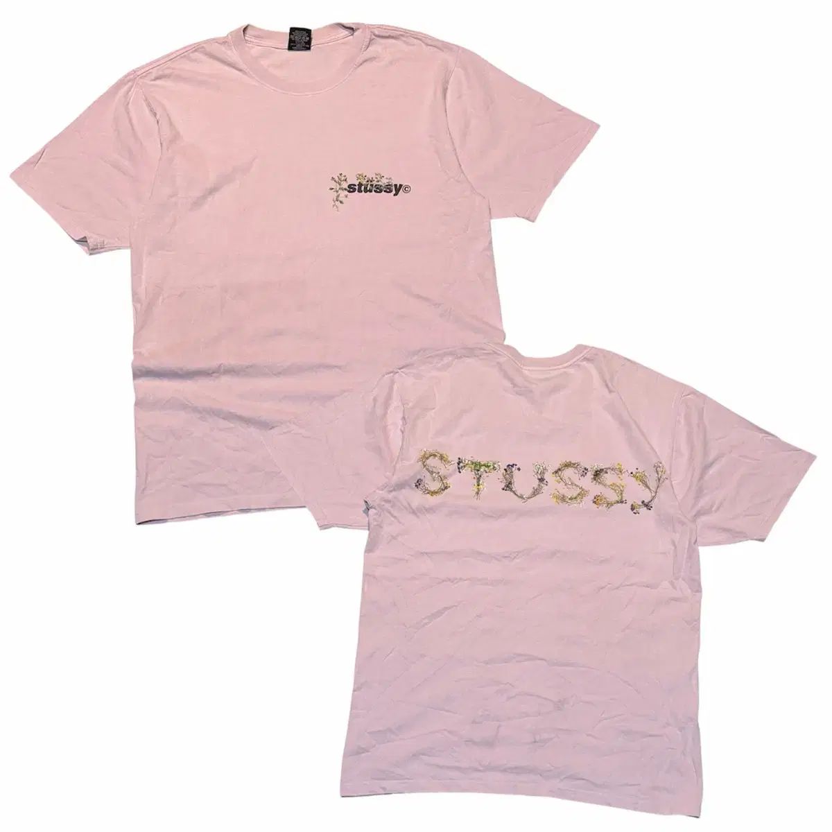 STUSSY ボケ ピグメント ダイド Tシャツ ブリス ピンク