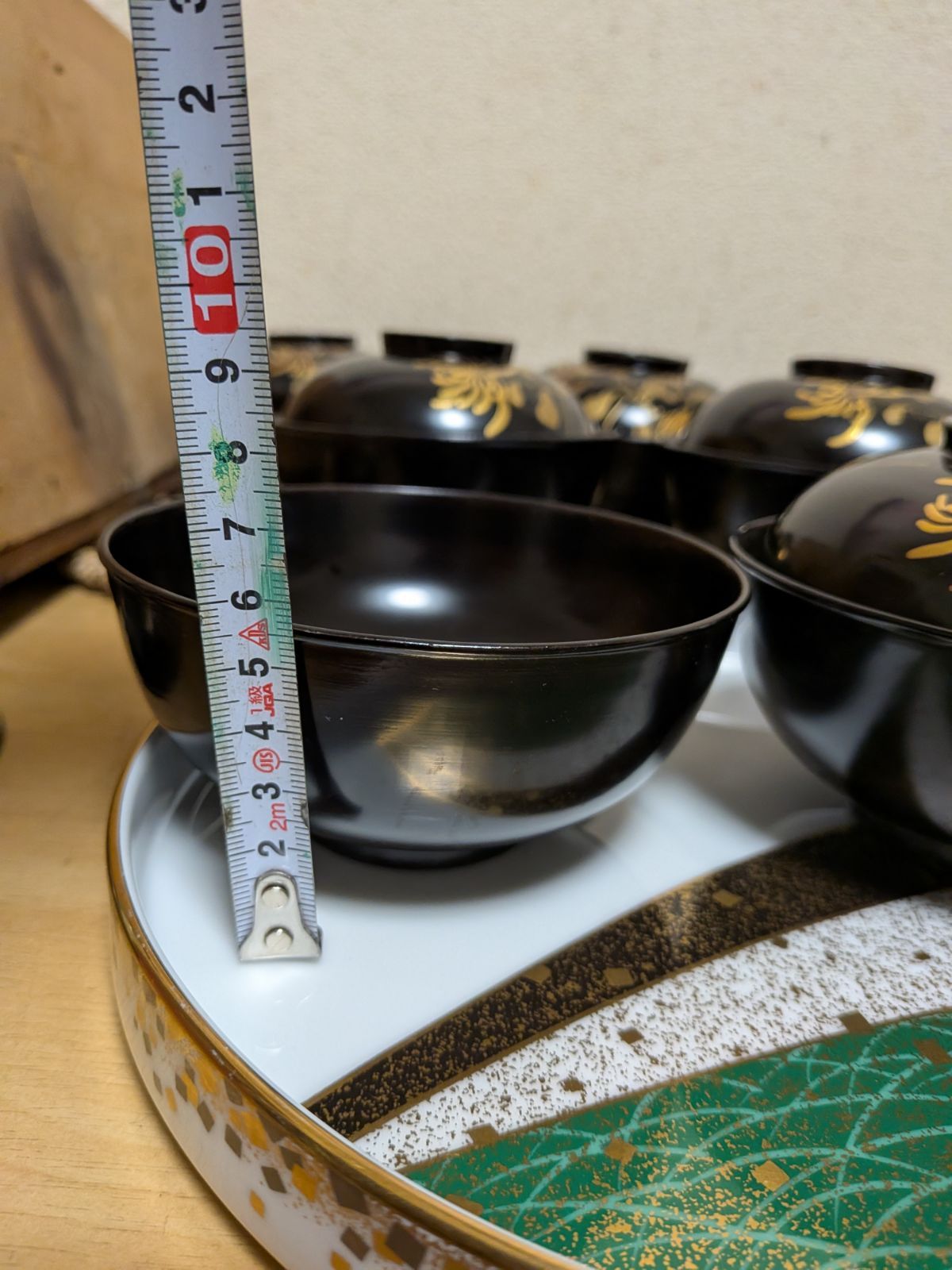 最高級】10客 時代物 金蒔絵 菊花文 吸物椀 蓋付 木製漆器 天然木 本漆
