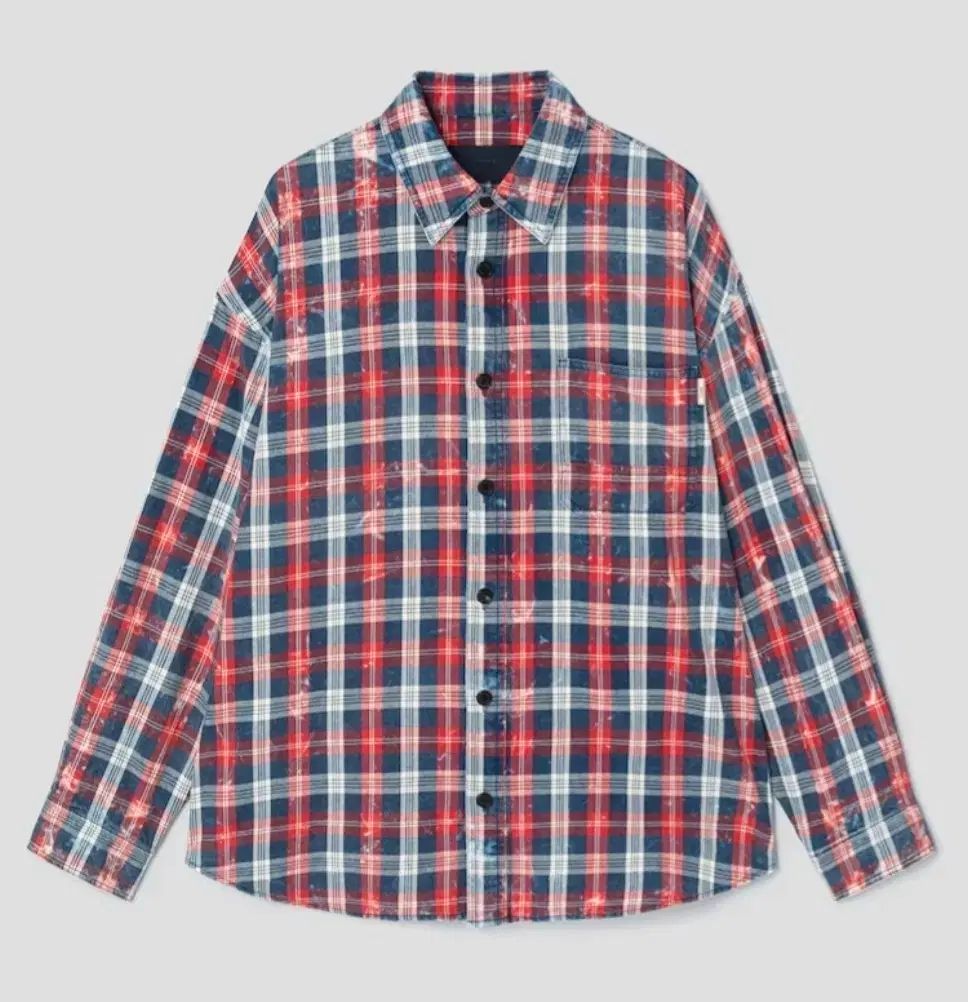 52 ジュンジ Island ウォッシュ ブリック レッド CHECK マックスフィット シャツ