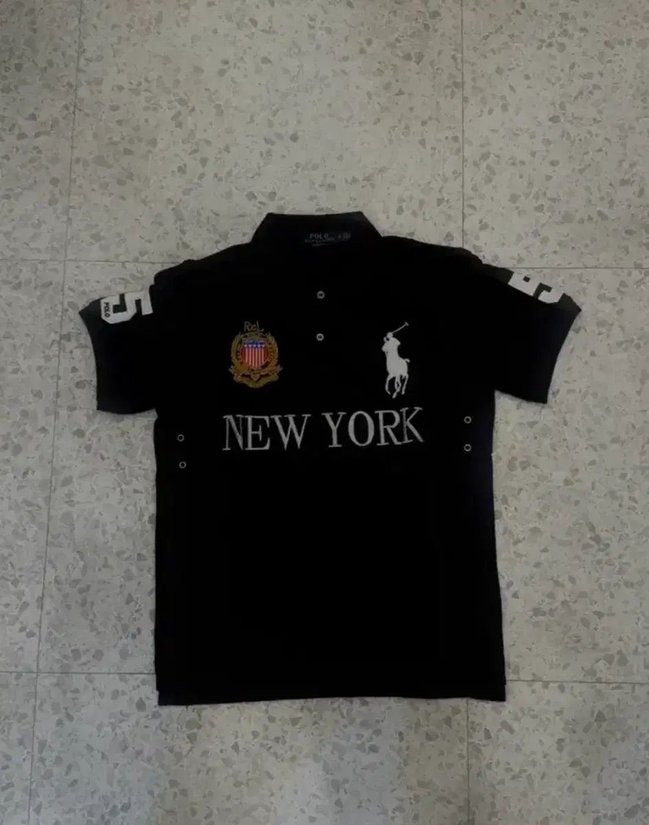 POLO RALPH LAUREN ポロラルフローレン NEW YORK ニューヨーク 半袖 カラーTシャツ ブラック