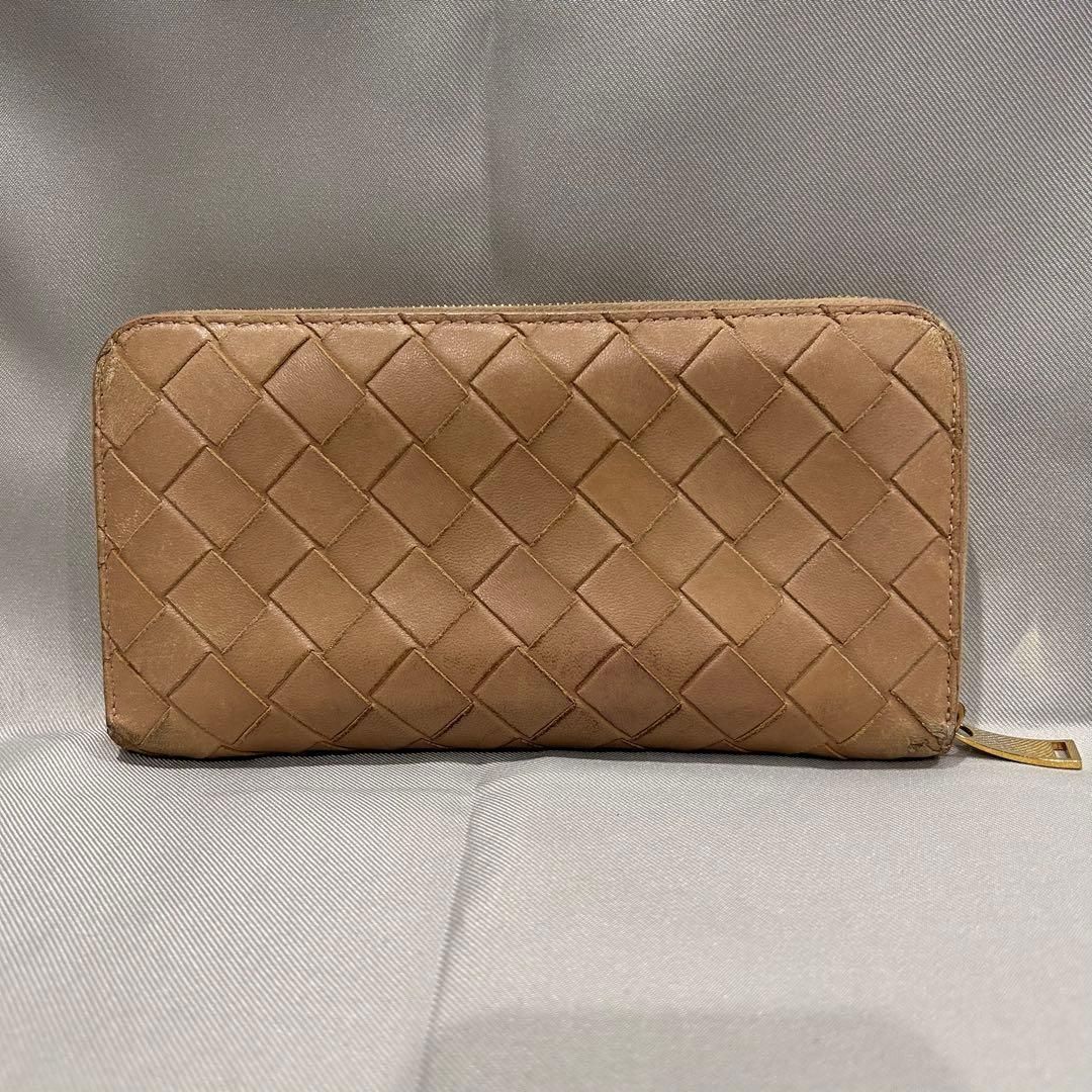 BOTTEGAVENETA ボッテガ イントレチャート 長財布 メンズ ジッピー