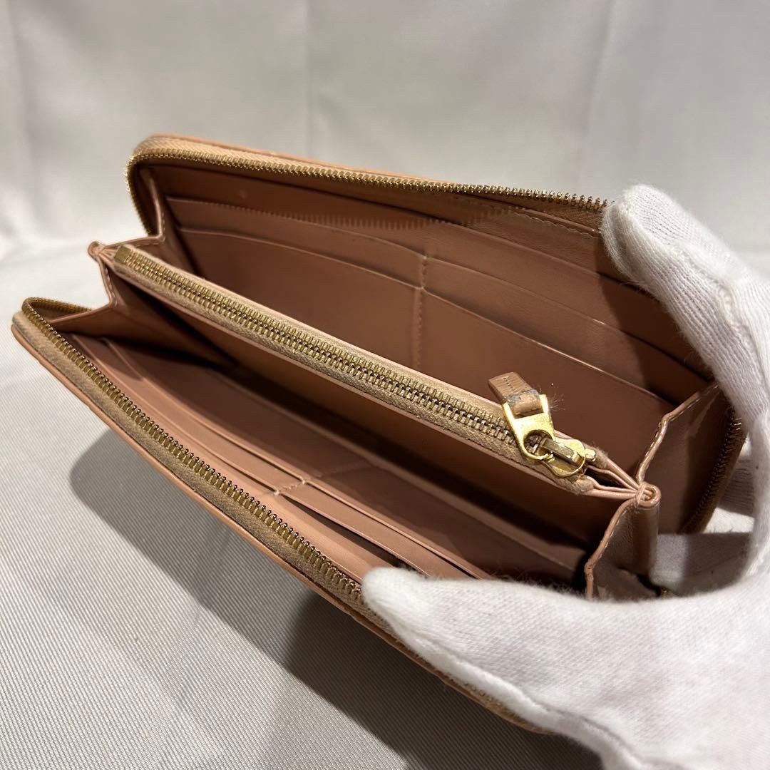 BOTTEGAVENETA ボッテガ イントレチャート 長財布 メンズ ジッピー