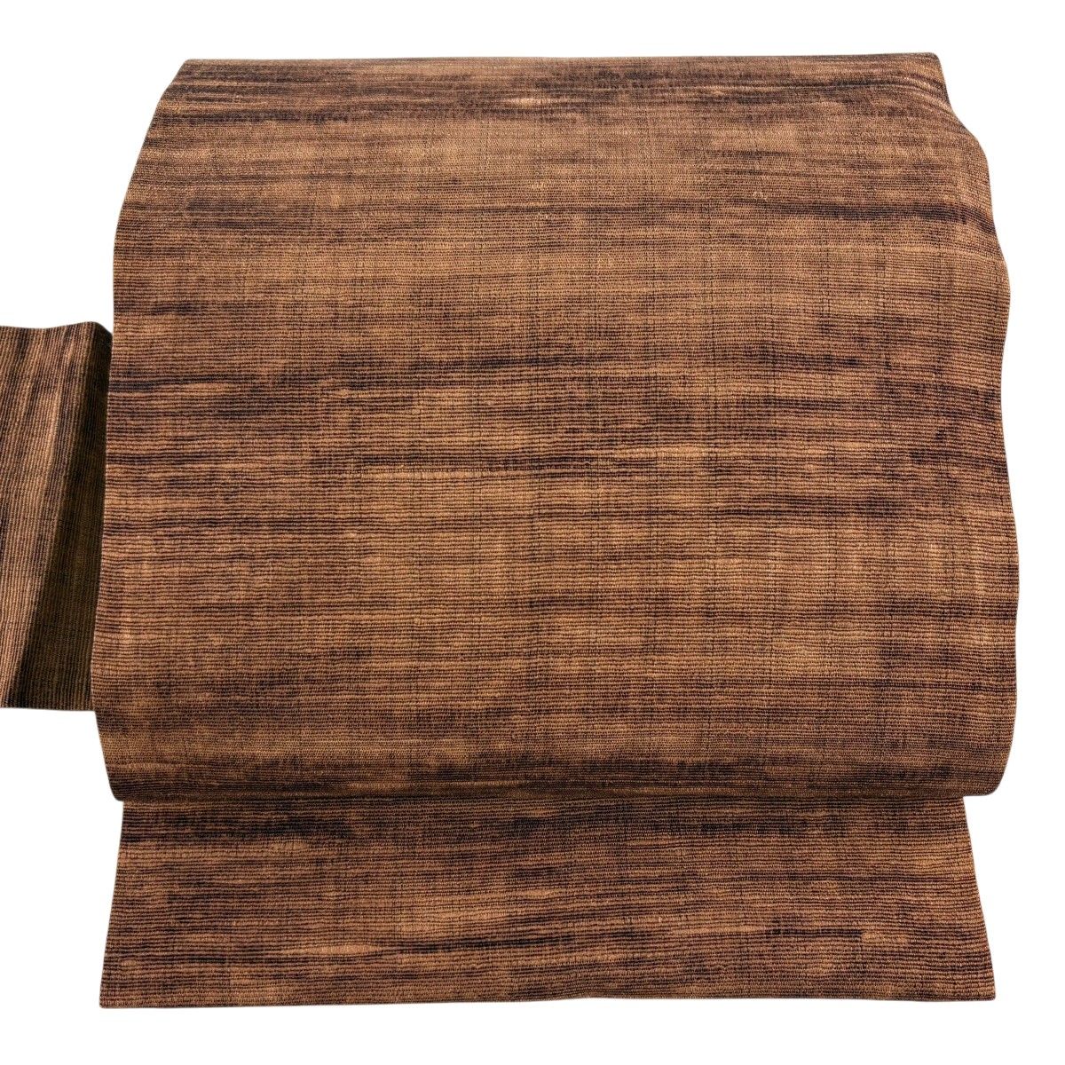 【美品】 名古屋帯 秀品 幾何学 茶色 正絹 【中古】