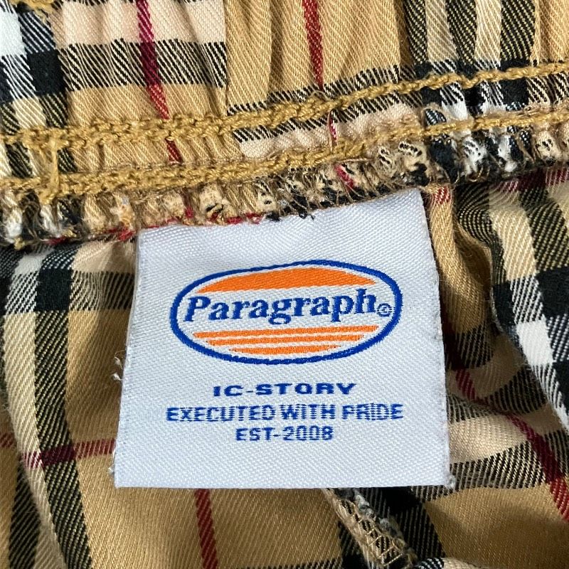 Paragraph パラグラフ ノバチェック柄パンツ チェックパンツ イージー 