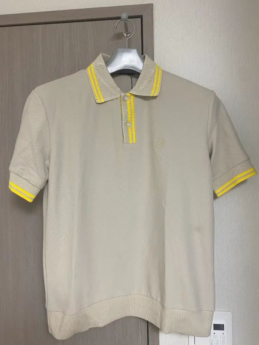 新品) G/FORE ゴルフウェア ベージュ イエロー バイカラー 半袖 カラーTシャツ