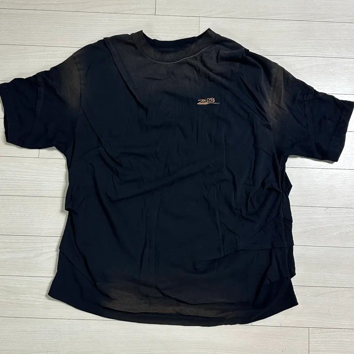 ザラ アンド アンダーソンベル ウォッシュド プリーツ Tシャツ ブラック L 8,830円