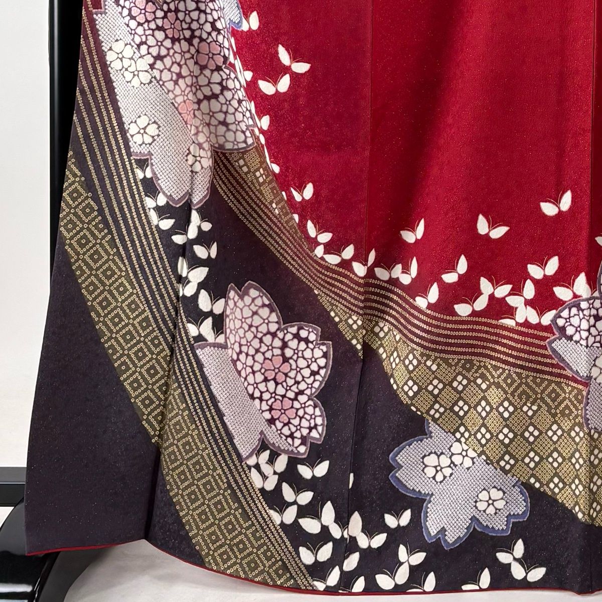 美品】 振袖 身丈167cm 裄丈68.5cm L 袷 袋帯フルセット ますいわ屋 桜
