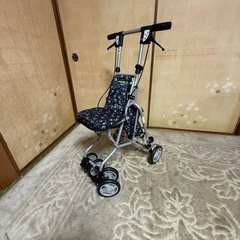 島製作所 SHIMA サニーウォーカー AW-RB シルバーカー 花柄 折りたたみ