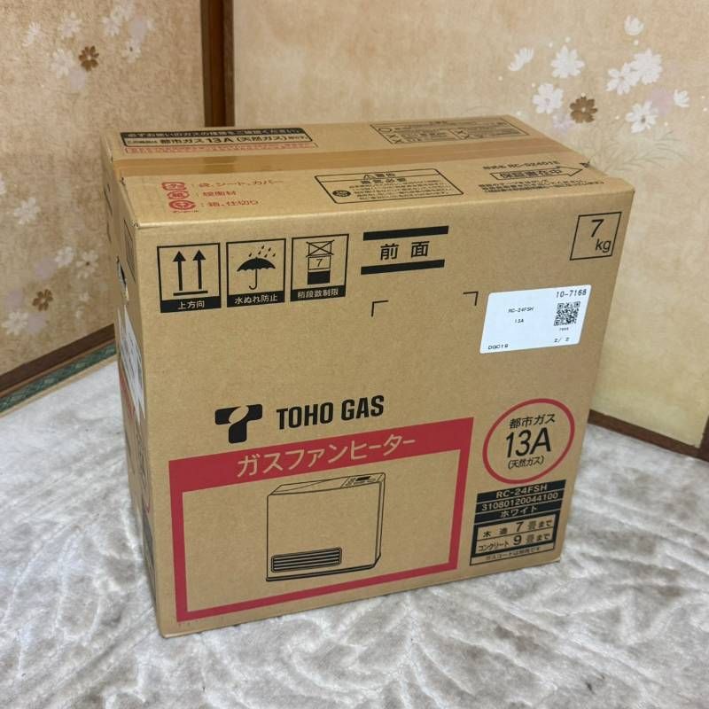 TOHO GAS ガスファンヒーター RC-24FSH ホワイト 未使用 TOHO GAS ガスファンヒーター RC-24FSH 13A 都市ガス ホワイト