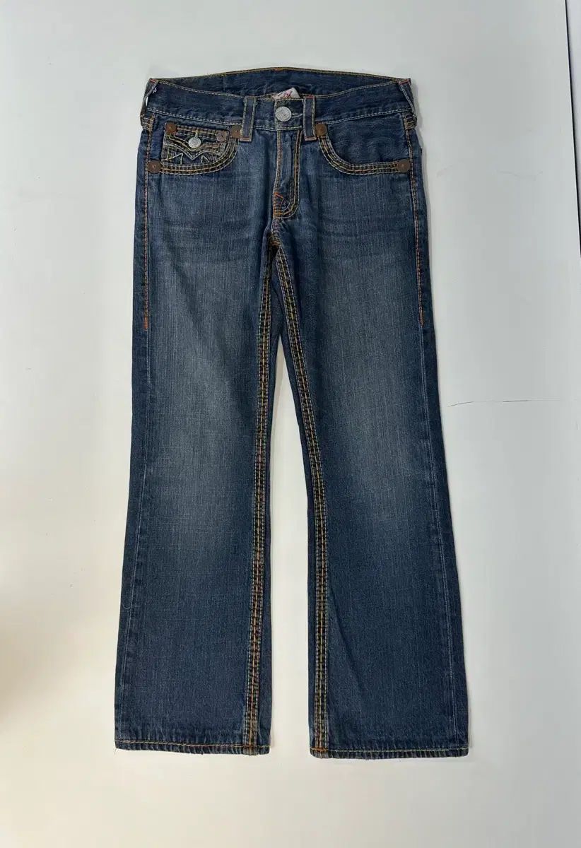 トゥルーレリジョン Made in USA ヴィンテージ ウォッシュ デニム パンツ (31)
