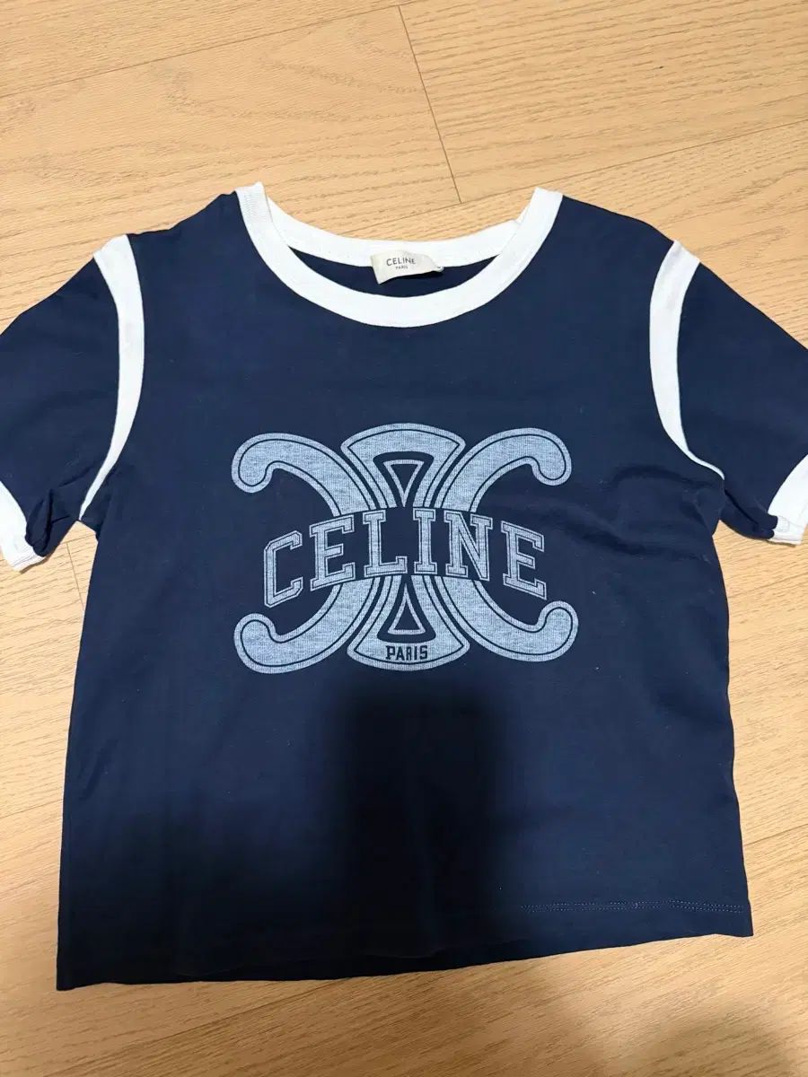 Celine セリーヌ ロゴ 半袖 Tシャツ ネイビー