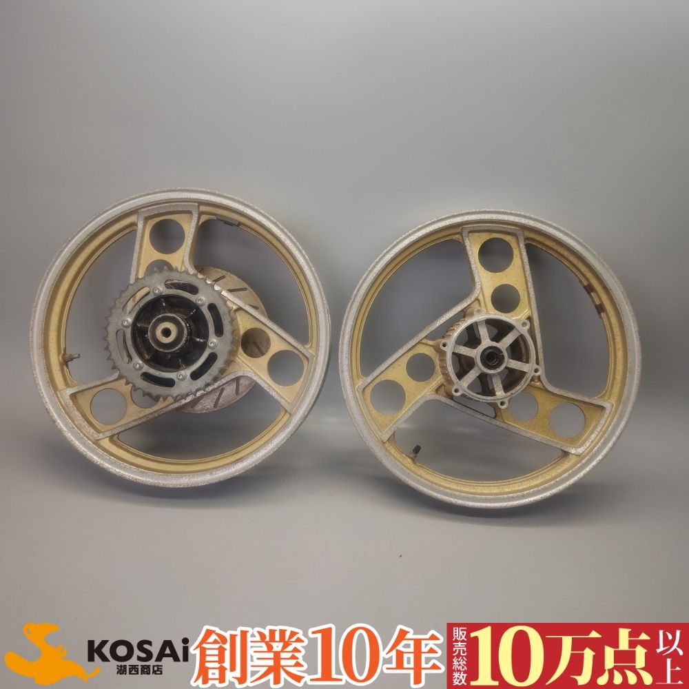 ヤマハ　RZ250RR(29L)　純正　ホイール 前後セット 18-2.15/18-2.50 ゴールドメタリック　目視曲がりなし 9,811円