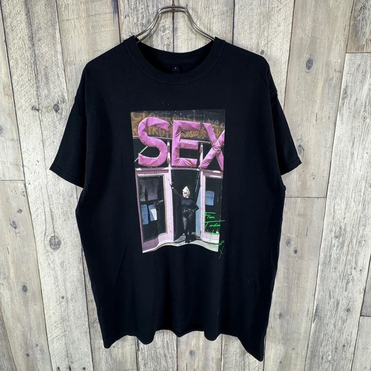 SILAS サイラス シーラ ロック Sheila Rock PUNK+ コラボ フォトプリント 両面プリント 半袖 Tシャツ TEE メンズ L サイズ