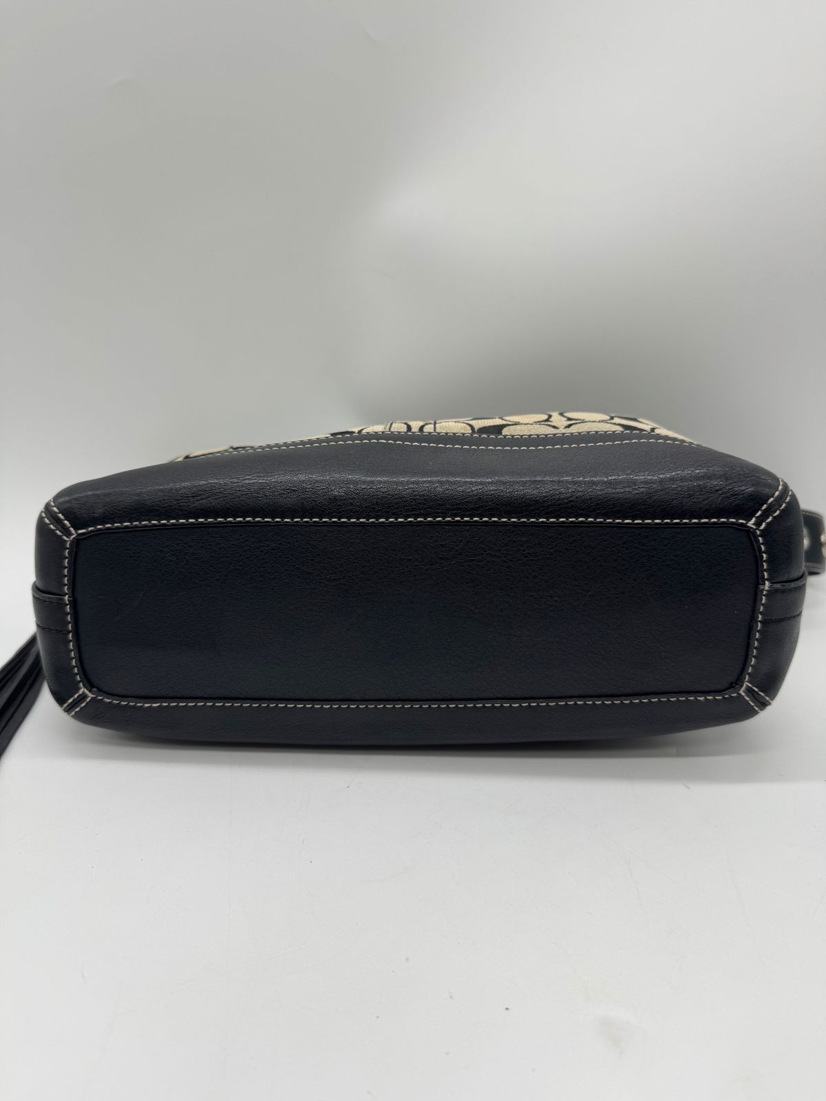 【良品】 COACH コーチ シグネチャー柄 ホーボー バッグ P3334