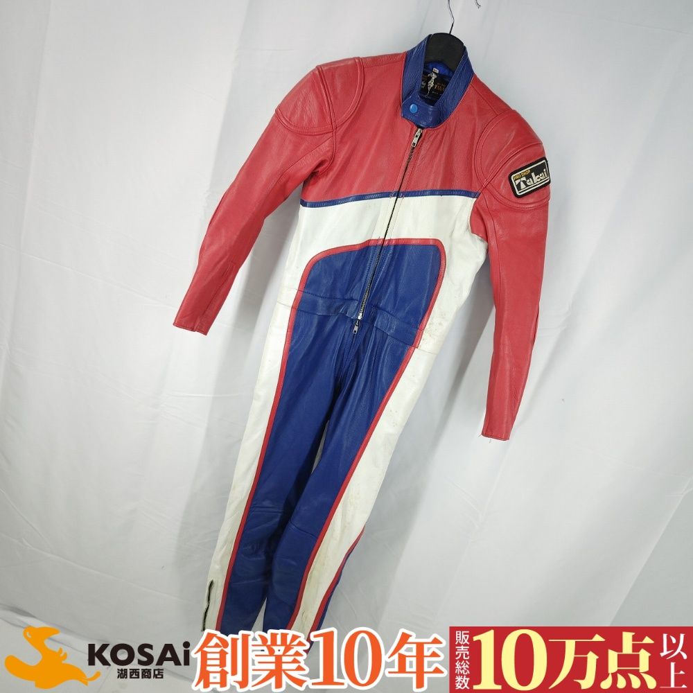 TAKAI タカイ レーシングスーツ 革ツナギ ライダース Mサイズ つなぎ ヴィンテージ　肩幅42／身幅43／袖丈54／着丈75／股下65／総丈140cm