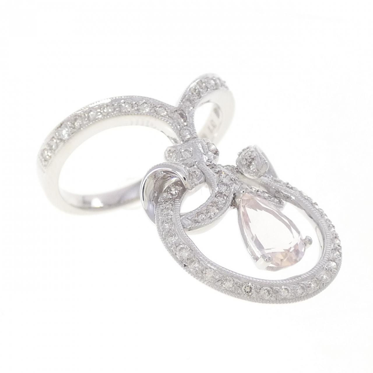 K18WG ベリル リング 0.63CT