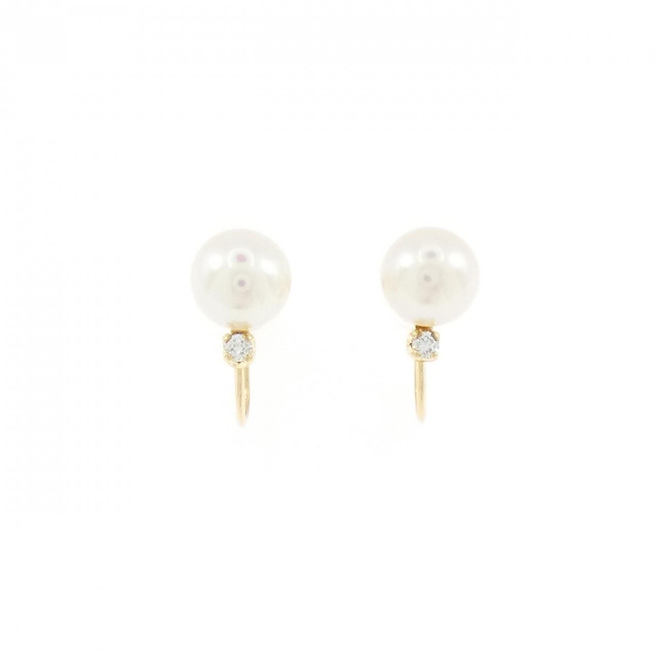 ミキモト 淡水パール イヤリング 7.2mm