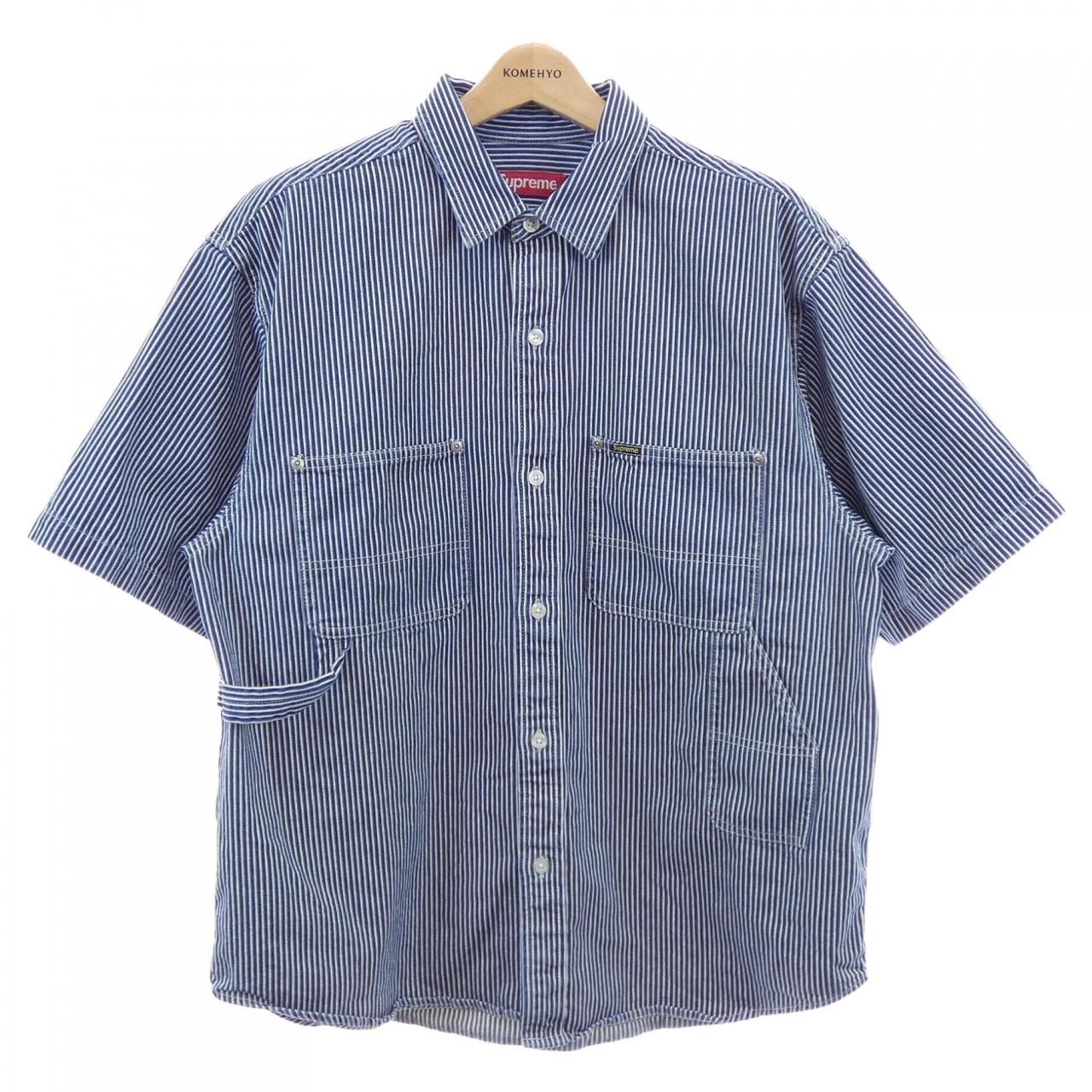 シュプリーム SUPREME Loose Fit S/S Denim Paint S/Sシャツ