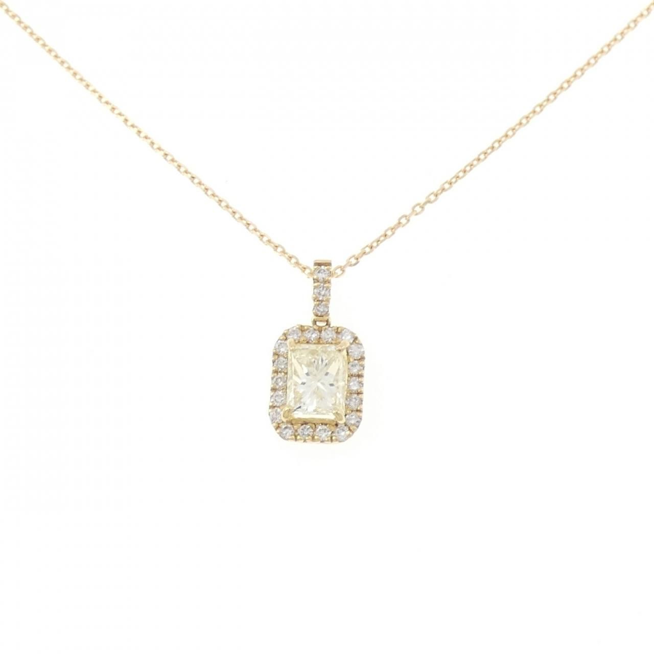 【新品】K18YG ダイヤモンド ネックレス 0.634CT VLY VS1 ファンシーカット