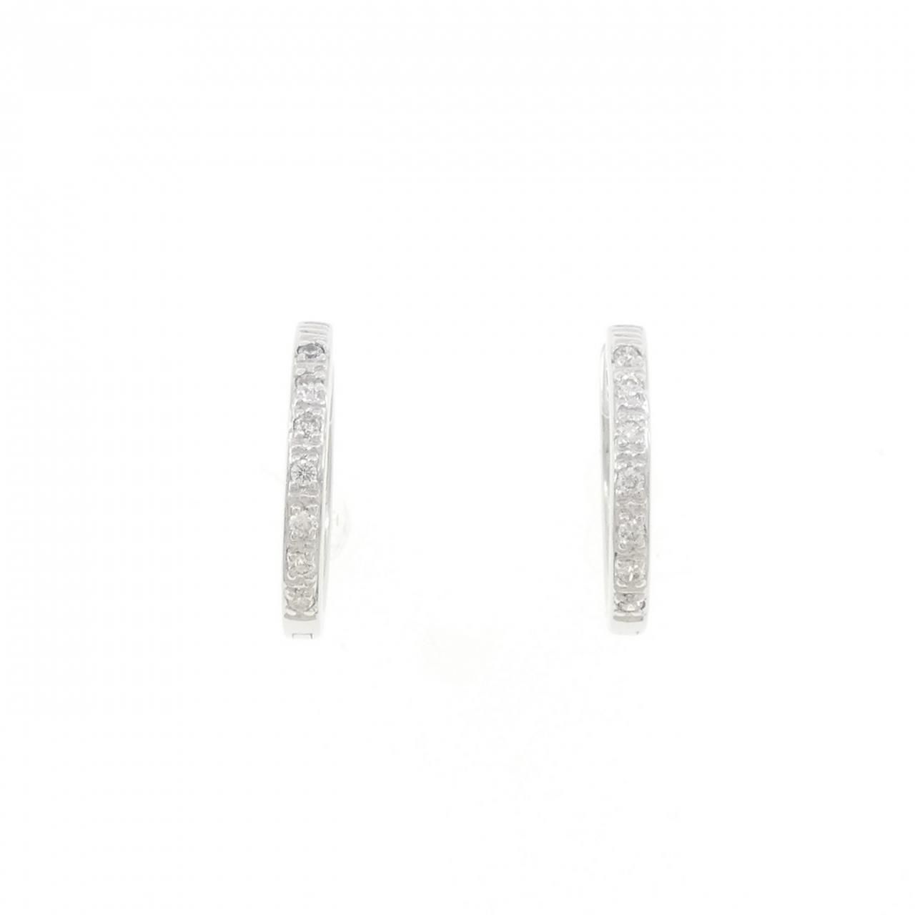 K18WG ダイヤモンド ピアス 0.10CT